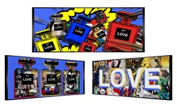 Love Tripled by Patrick Rubinstein - Kinetic sized 45x20 inches. Available from Whitewall Galleries